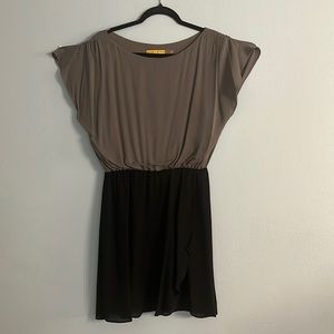 Alice + Olivia Gray and black dress